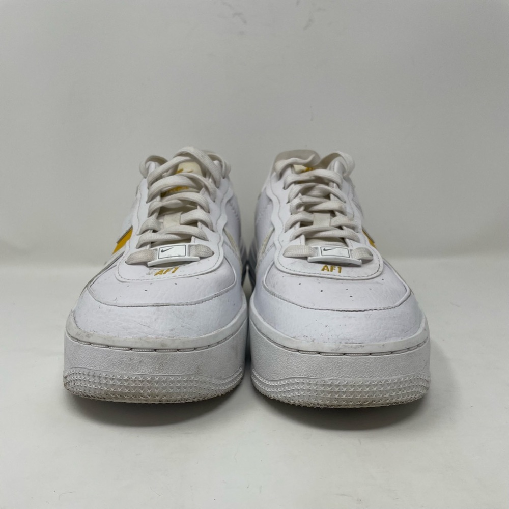 Nike Air Force 1 Platform White Yellow Ochre DJ9946-102 Size 8 - Picture 2 of 8